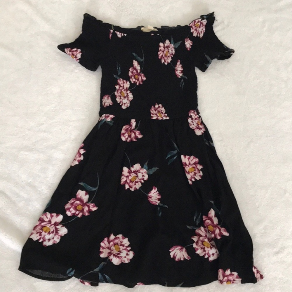 Pac Sun Off-The-Shoulder Floral Smocked Dress
